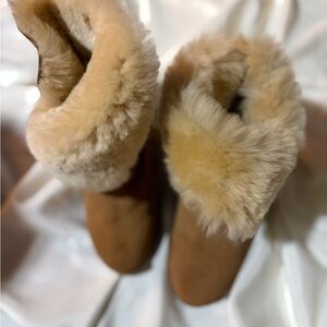 Ash - shearling lined suede wedge boots